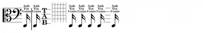 Music Sheets Font LOWERCASE