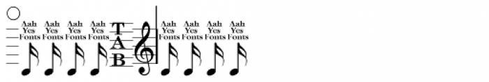 Music Sheets Font LOWERCASE