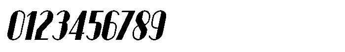 Musical Feature JNL Oblique Font OTHER CHARS
