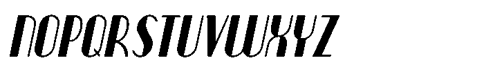 Musical Feature JNL Oblique Font UPPERCASE