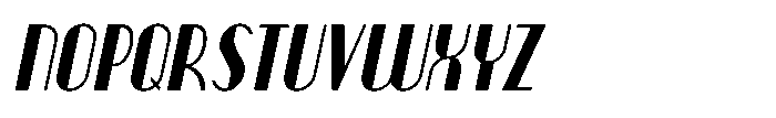 Musical Feature JNL Oblique Font LOWERCASE