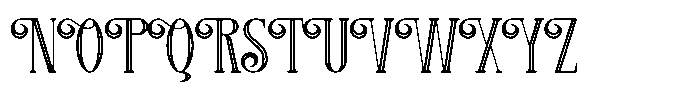 Mustacher Inline Font UPPERCASE