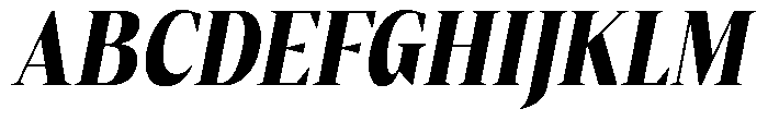 Mustank Serif Black Condensed Italic Font UPPERCASE