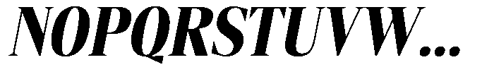Mustank Serif Black Condensed Italic Font UPPERCASE