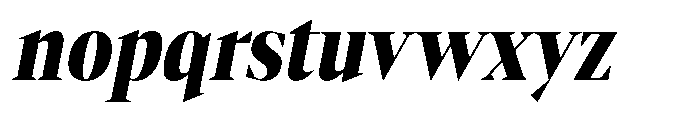 Mustank Serif Black Condensed Italic Font LOWERCASE