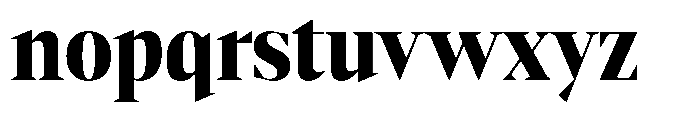 Mustank Serif Black Semi Condensed Font LOWERCASE