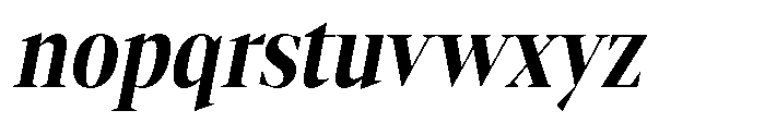 Mustank Serif Bold Condensed Italic Font LOWERCASE