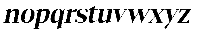 Mustank Serif Bold Italic Font LOWERCASE