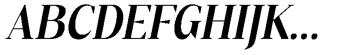 Mustank Serif Bold Semi Condensed Italic Font UPPERCASE
