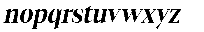 Mustank Serif Bold Semi Condensed Italic Font LOWERCASE