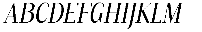 Mustank Serif Condensed Italic Font UPPERCASE
