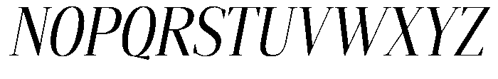 Mustank Serif Condensed Italic Font UPPERCASE