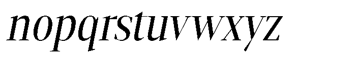 Mustank Serif Condensed Italic Font LOWERCASE