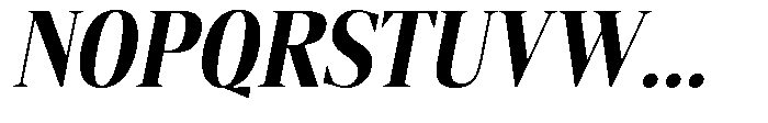 Mustank Serif Extra Bold Condensed Italic Font UPPERCASE