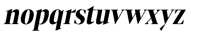 Mustank Serif Extra Bold Condensed Italic Font LOWERCASE