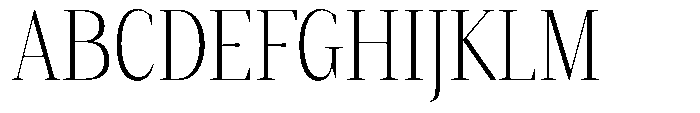 Mustank Serif Extra Light Condensed Font UPPERCASE