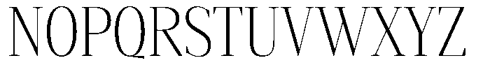 Mustank Serif Extra Light Condensed Font UPPERCASE