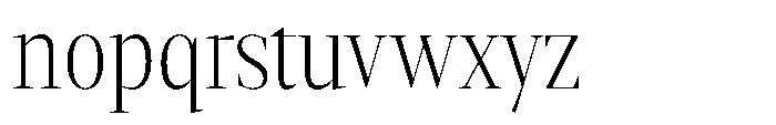 Mustank Serif Extra Light Condensed Font LOWERCASE