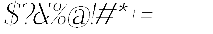 Mustank Serif Extra Light Italic Font OTHER CHARS