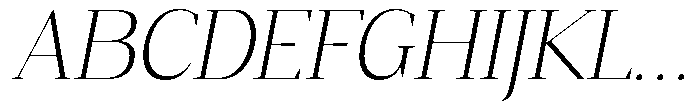 Mustank Serif Extra Light Italic Font UPPERCASE