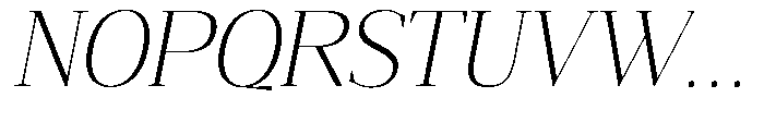 Mustank Serif Extra Light Italic Font UPPERCASE