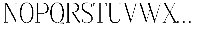 Mustank Serif Extra Light Semi Condensed Font UPPERCASE