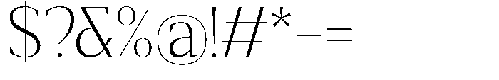 Mustank Serif Extra Light Font OTHER CHARS