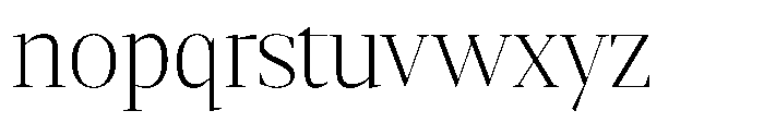 Mustank Serif Extra Light Font LOWERCASE