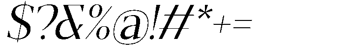 Mustank Serif Italic Font OTHER CHARS