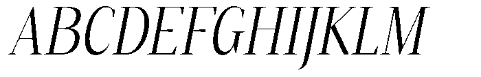 Mustank Serif Light Condensed Italic Font UPPERCASE