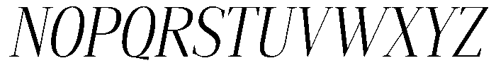 Mustank Serif Light Condensed Italic Font UPPERCASE