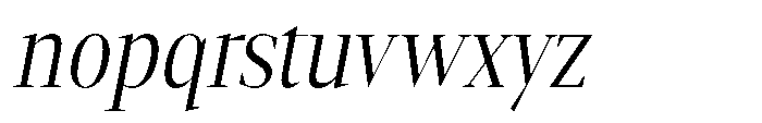 Mustank Serif Light Condensed Italic Font LOWERCASE