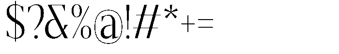 Mustank Serif Light Condensed Font OTHER CHARS