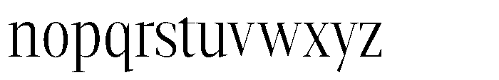 Mustank Serif Light Condensed Font LOWERCASE