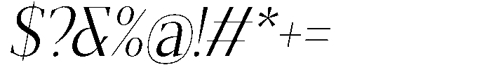 Mustank Serif Light Semi Condensed Italic Font OTHER CHARS