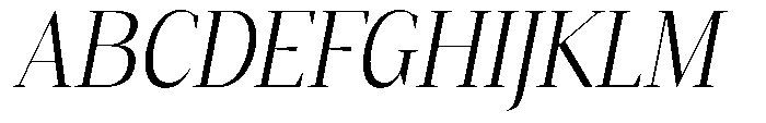 Mustank Serif Light Semi Condensed Italic Font UPPERCASE