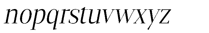 Mustank Serif Light Semi Condensed Italic Font LOWERCASE