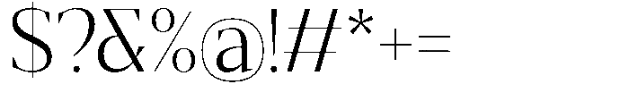 Mustank Serif Light Font OTHER CHARS