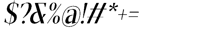 Mustank Serif Medium Condensed Italic Font OTHER CHARS