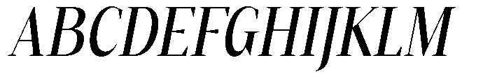 Mustank Serif Medium Condensed Italic Font UPPERCASE