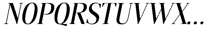 Mustank Serif Medium Condensed Italic Font UPPERCASE