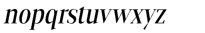 Mustank Serif Medium Condensed Italic Font LOWERCASE