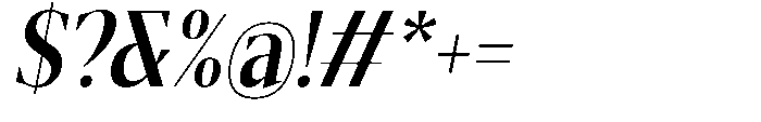 Mustank Serif Semi Bold Condensed Italic Font OTHER CHARS