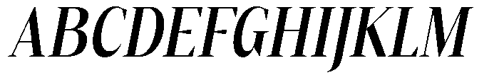 Mustank Serif Semi Bold Condensed Italic Font UPPERCASE