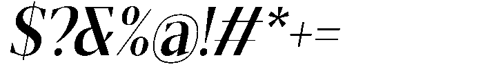 Mustank Serif Semi Bold Semi Condensed Italic Font OTHER CHARS