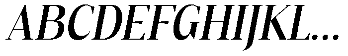 Mustank Serif Semi Bold Semi Condensed Italic Font UPPERCASE