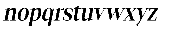 Mustank Serif Semi Bold Semi Condensed Italic Font LOWERCASE