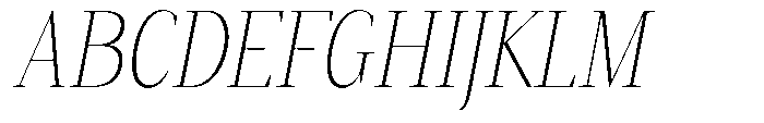 Mustank Serif Thin Condensed Italic Font UPPERCASE