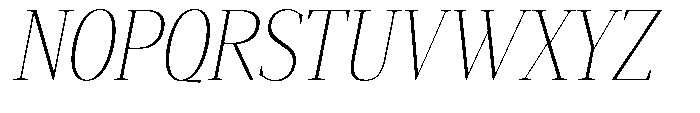 Mustank Serif Thin Condensed Italic Font UPPERCASE