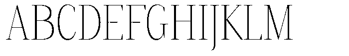 Mustank Serif Thin Condensed Font UPPERCASE